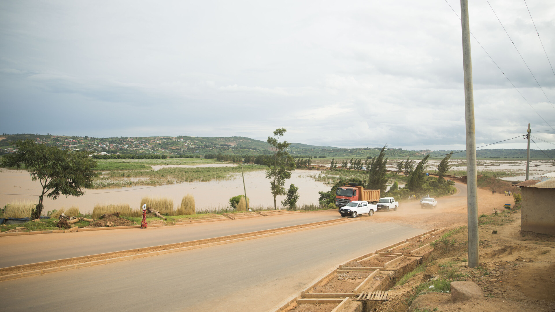 Road construction through the Bugesera district of Rwanda